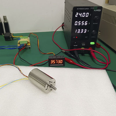 30mm Coreless BLDC Motoru 448.9W 162.6N.m 26349RPM 24V 48V